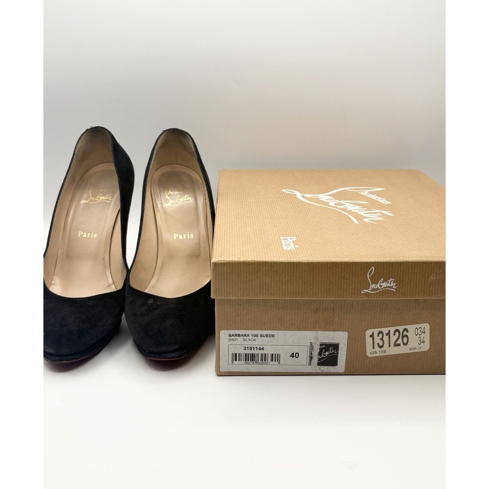 Christian Louboutin Black Suede New Simple Pump Platform Heels Size EU 40 - Picture 11 of 11